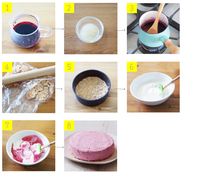 ハイビスカスのムースの作り方。写真：クマモト敬和